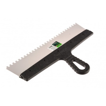 Spatula SIBRTTS 85468, 6x6 mm tooth, stainless steel, plastic handle, 350 mm