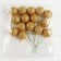Figure for crafts and decor on the Shar wire, set of 15 pcs., Size 1 pc. - 3 × 9 cm, gold color