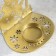 Snowman Snowman Metal for one candle, 7.5x10.7x15 cm, gold