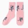 Socks "cat", pink color, size 36-40