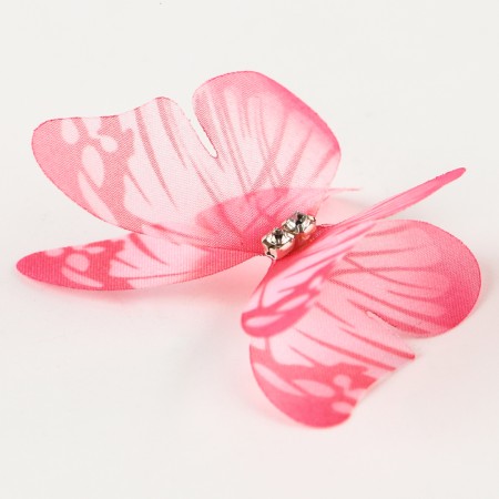 Decor for creativity "Butterfly", two -layer, set of 12 pcs., Size 1 pc. - 5 × 4 cm, red color-4