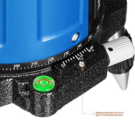 Laser level "bison" cross-55, 4 verts, 3 horizons. Lines, 20m/70m, ± 0.3 mm/m, in the case-6