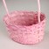 Wicker basket, 21x15x10xh38cm, pink, bamboo
