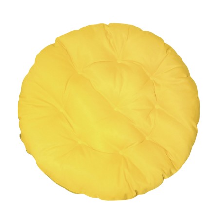 The pillow is round on the armchair waterproof D60 cm, yellow color, Greta 20%, polyester 80%-1