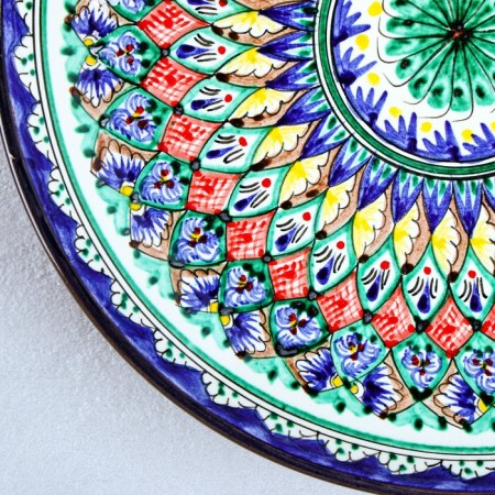 Largan Rishtan ceramics "Patterns", 32 cm, blue-5
