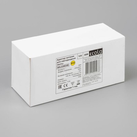 ECOLA power supply for 12 V LED tape, 36 W, IP20-7