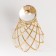 Interior metal souvenir, glass "ball and web" d = 5 cm gold 10.5x10.5x15 cm
