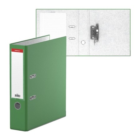 A4, 70 mm folder, “Business”, Green, Green, Plastic Pocket, Metal Kant, Cardboard 2 mm, capacity of 450 sheets