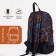 School backpack from lightning textiles, external pocket, “ZFTS”, black color