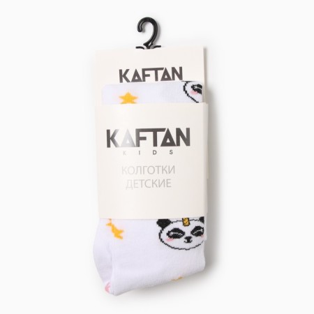 Pantyhose children's kaftan "animals", 104-110 cm, white-5
