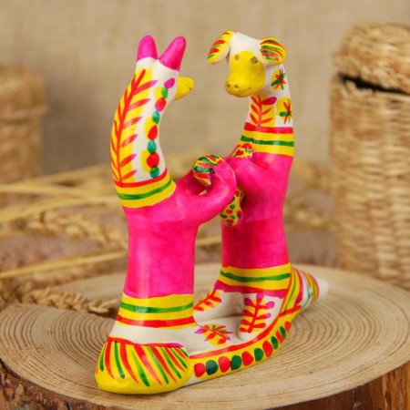 Filimonovskaya toy "Fox with a rooster"-8