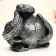 The piggy bank "Snake with a barrel" Small silver, 14x19x12cm