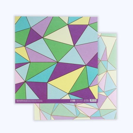 Scrapbooking paper "pastel geometry", 30.5 x 32 cm, 180 g/m²-1
