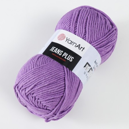 Yarn "Jeans Plus" 55% cotton, 45% acrylic 160m/100g (72 violet)-1