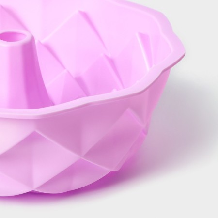 Baking uniform "District", silicone, d = 23 cm, internal d = 21 cm, pink color-5