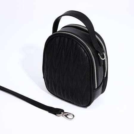 Bag Cross-Bodi Medvedkovo with a zipper, black color-4