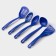 A set of kitchen supplies of the “Points”, 5 objects, the color of the blue