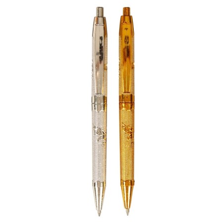 Set of ball pens, 4 pieces, automatic, blue rod, mix-1