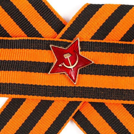 Brooch "Victory" Bant with a star-1