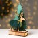 New Year's decor with backlight "Christmas trees and a deer with a bell" 6 × 4 × 19.5 cm, green