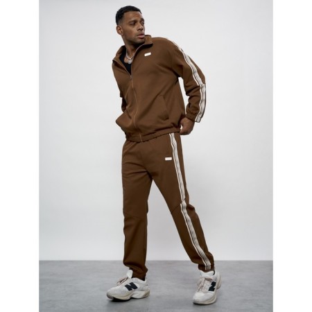 Male tracksuit, size 50, brown color-14