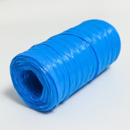 Yarn "for knitting washcloths" 100% polypropylene 300m/75 ± 10 g in the shape of a cylinder (cornflower)-2