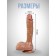 Falloimitator Oka-hips, super-realistic, on suction cup, 22 x 4 cm, bodily