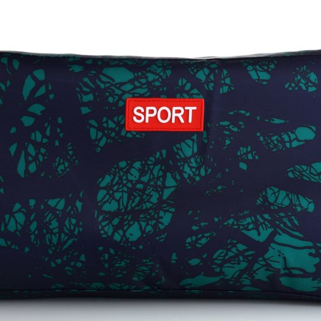 Sports bag, textura, average size, blue/green color-4