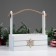 Kashpo wooden 25x15x30 cm, "New Year. Snowflake", white
