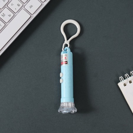 Laser pointer+flashlight "Blue" 3 modes shines, flashes, laser lr44x3 pcs 3x3x9 cm-1