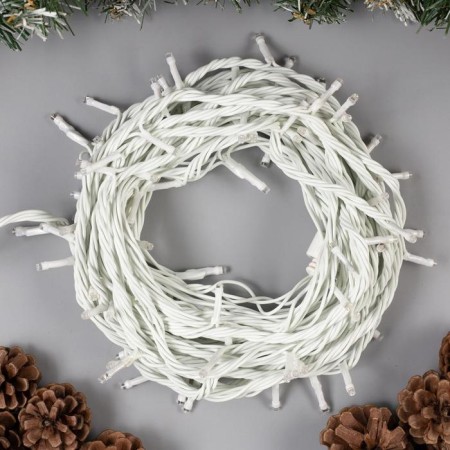Garland "thread" 10 m, IP44, UMS, white thread, 100 LED, glow of multi, 220 V-1