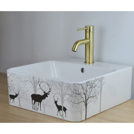 Bronze de Luxe Scandi 1451br shell faucet, single -legged, pour 116 mm, bronze-3