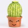 Miniature Puppet "Large Cactus", set 2 pcs., Size 1 pc. - 1.7 × 2.5 × 1.7 cm