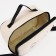 Cosmetic bag with a zipper, with a lining, beige color
