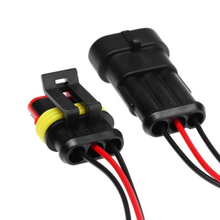 Car connector, hermetic plug-gnesdo DJ7031-1.5-11/21, 3 contacts, set 2 pcs-2