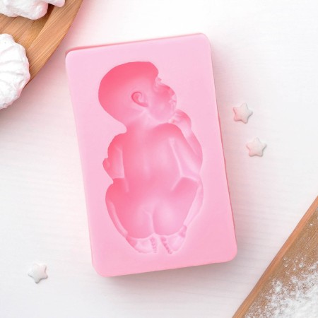 Mold "Pupsik", silicone, 10 × 6.5 cm, color mix-1