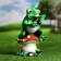 Garden figure "Frog with flute" 12*14*27 cm Polystone F07791