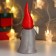 Souvenir Ceramics "Santa Claus, gray caftan, red cap, with a gift" 16.5x6x6.5 cm