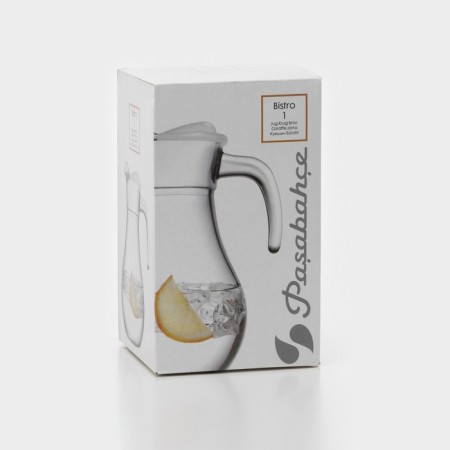 Glass jug Bistro, 1 l, with a lid-5