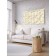 Decorative panel with photo printing "Golden Snowflakes", horizontal, size 100x150 cm