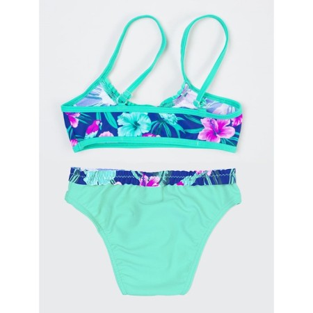Bathing suit for girls, height 122-128 cm, turquoise color-1