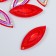 Decor for creativity Plastic "Eye" Holography Red set 6 pcs 2x5 cm