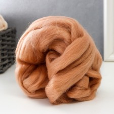 Fasting wool 100% half -toned wool 50 g (005, beige)