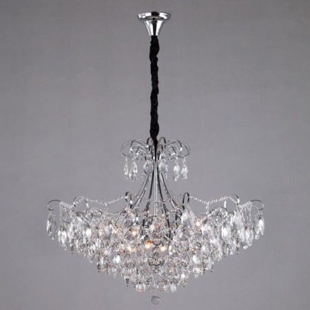 Suspended chandelier with crystal Crystal, 60W, E14, 90x90 cm