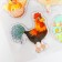Stick silicone with sparkles on glass "Easter. Chickens and chickens" 18.5x17 cm
