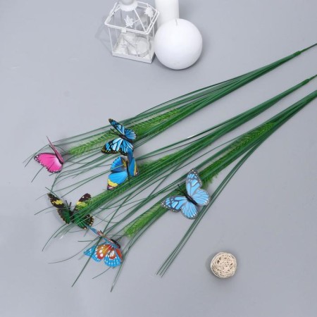 Decor "Weed with butterflies" 64 cm, mix-1