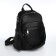 City backpack on lightning, from artificial leather, black color