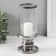 Ceramics candlestick, glass for 1 candle "Wells" d = 8 cm silver 10x10x21.5 cm