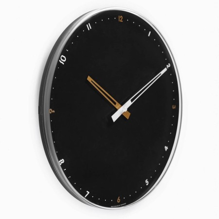 Watching clock, series: interior, smooth move, d-30 cm, black-1