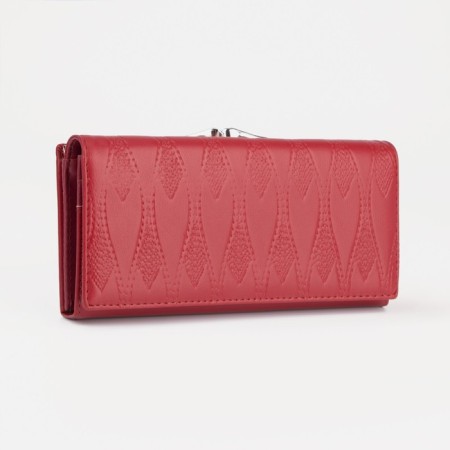 Women's wallet on magnets, burgundy color